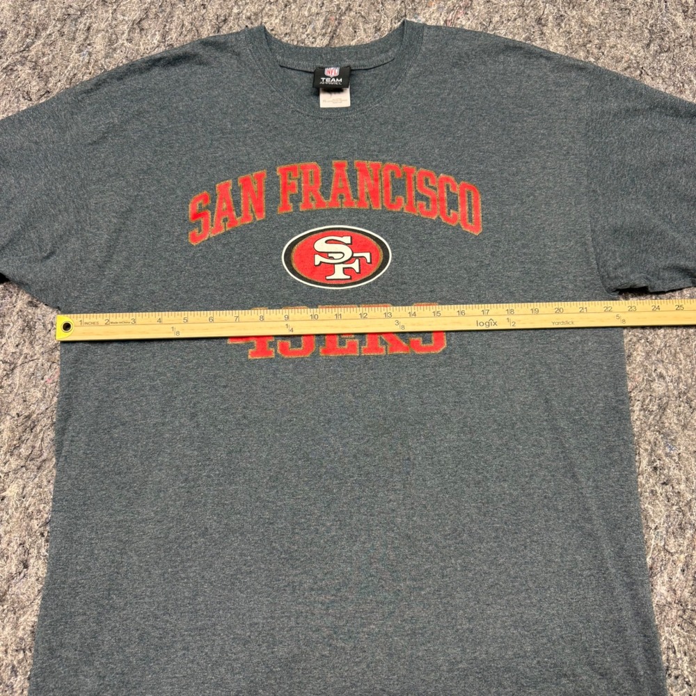 NFL Team Apparel San Francisco 49ers T-Shirt‎ Mens XL Charcoal Grey Graphic Tee - Picture 3 of 9